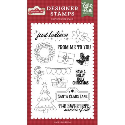 Echo Park Santa Claus Lane Clear Stamps - Just Believe